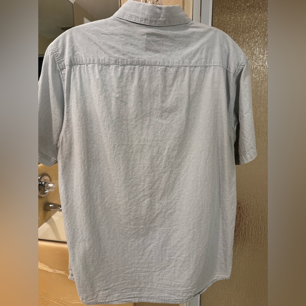 RVCA Men's Light Gray Casual Button Down Shirt - Picture 2 of 3